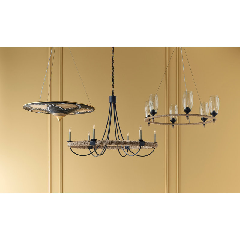 Hightider 6 - Light Dimmable Wagon Wheel Chandelier