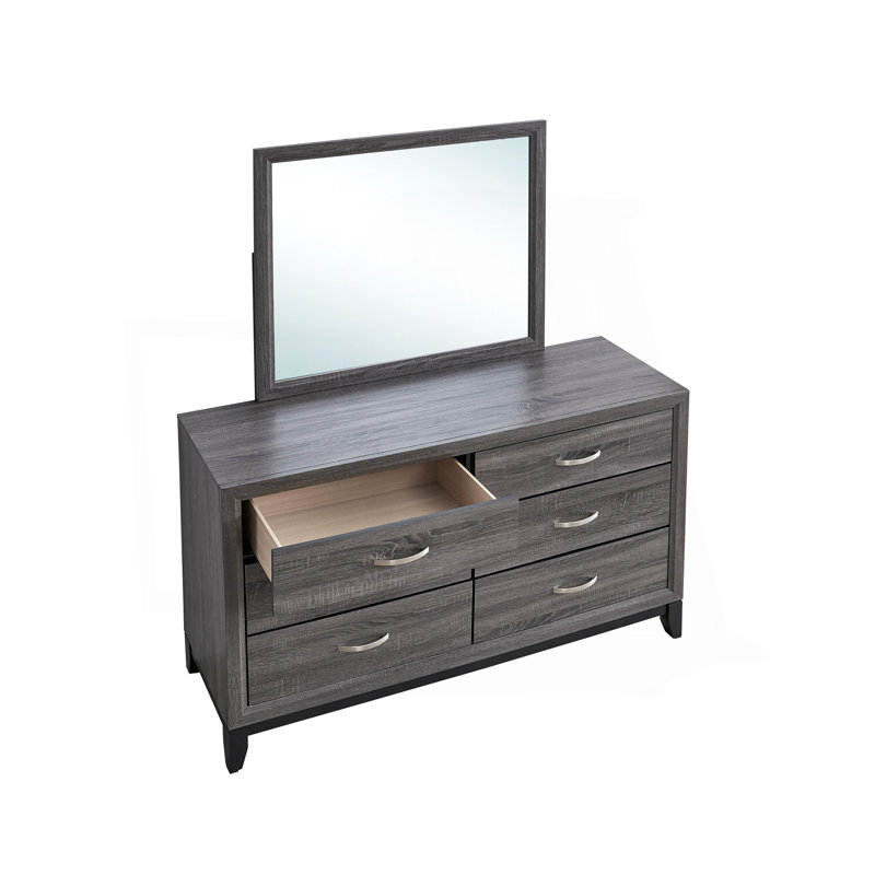 Commode Glasgow G04305-D (miroir non inclus), gris, Gris