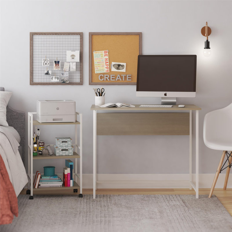 Bureau Didem, Chêne clair / blanc