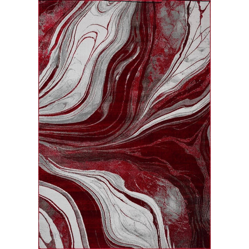 Abstract Area Rug, Rectangle 200 x 290 cm