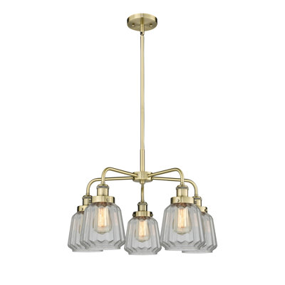 Bayron 5 - Light Glass Dimmable Chandelier