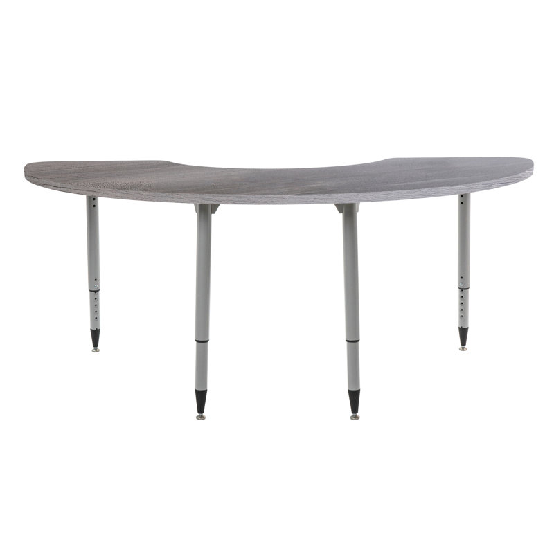 Table d'activité Adapte 36 x 72, Bois gris, Argent argent