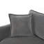 Canapé modulaire à assise profonde avec 2 repose-pieds et coussins moelleux, canapé modulaire pour causeuse pour salon, appartement, bricolage, gris-129770404