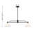 Oonagh 2-Light Chandelier in Matte Black-2114779110