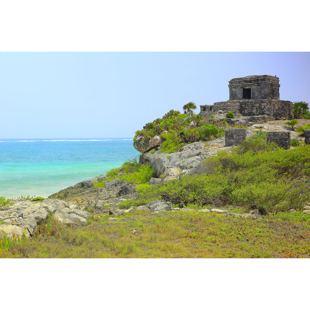 Karibischer türkisfarbener Strand von Agustavop - Druck