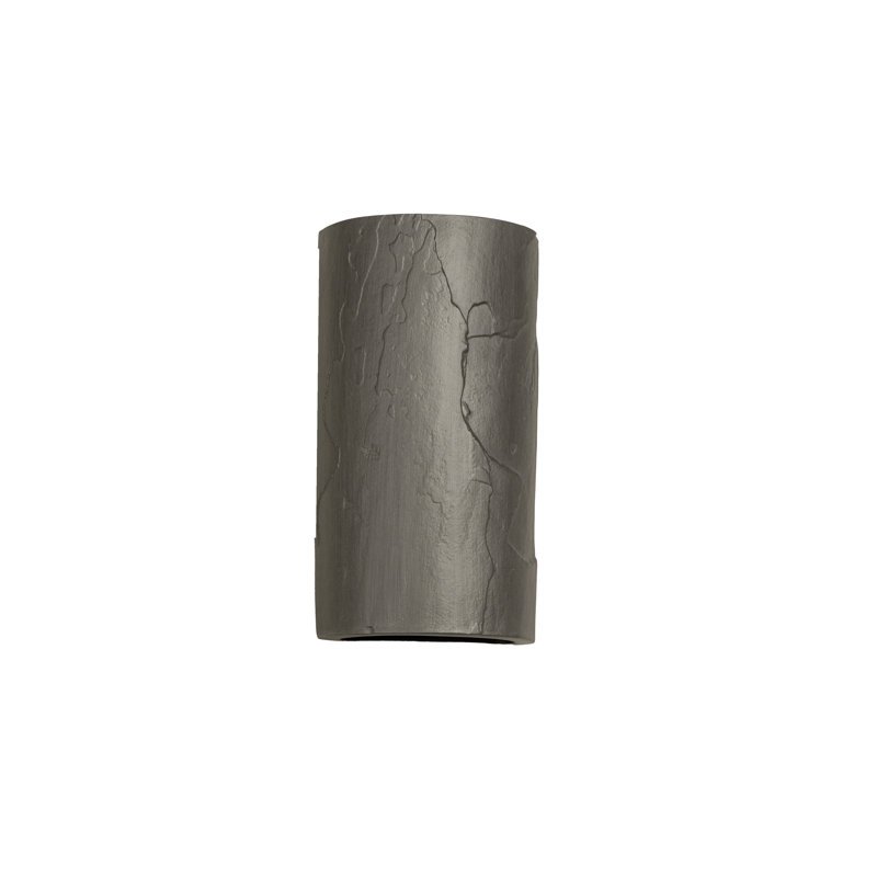 Ampoules murales d'extérieur encastrées en céramique Donnice, ampoule DEL incluse, Étain frotté, H 13 po x l 7 po x P 4,5 po