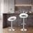 Swivel Upholstered Adjustable Height Counter Stool with Metal Frame-366193130