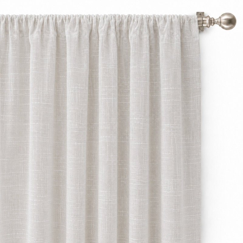 Origin Fabric | Solid Textured Sheer Fabric | Color Stone, Stone