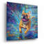 «Buldog In The Rain Puddles» par Rich Monet, art mural en verre acrylique-545093223