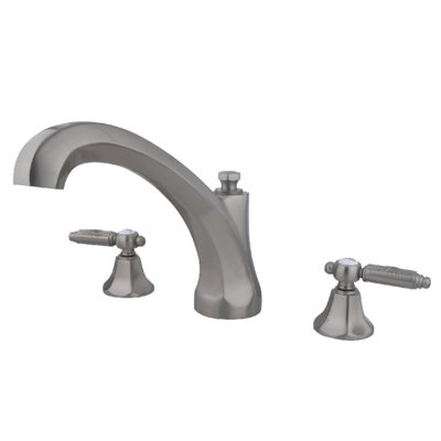 Kingston Brass Georgian Two-Handle 3-Hole Deck Mount Roman Tub Faucet