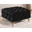 Whitby 80cm Wide Velvet Tufted Square No Pattern Footstool Ottoman-1447204514-1447204536