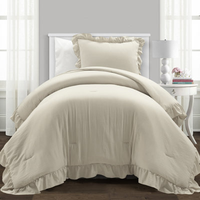 Pure White Reversible 3 Piece Comforter Set