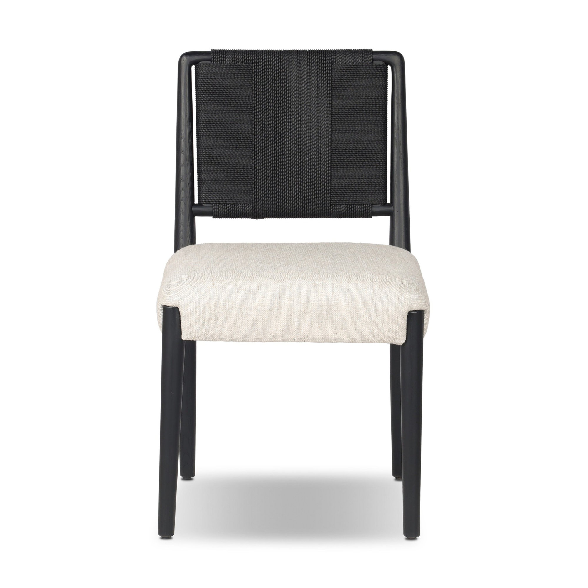 Betha Woven Side Chair, Essence Natural, Black Brushed Ash