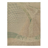 Distressed Homage Hand Knotted Wool Abstract Area Rug