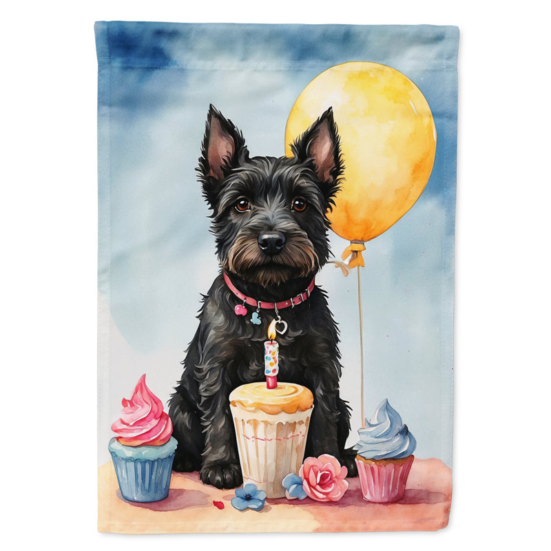 Drapeau «Happy Birthday House», Terrier écossais