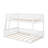 Full XL Over Queen Bunk Bed With Ladder And Guardrails