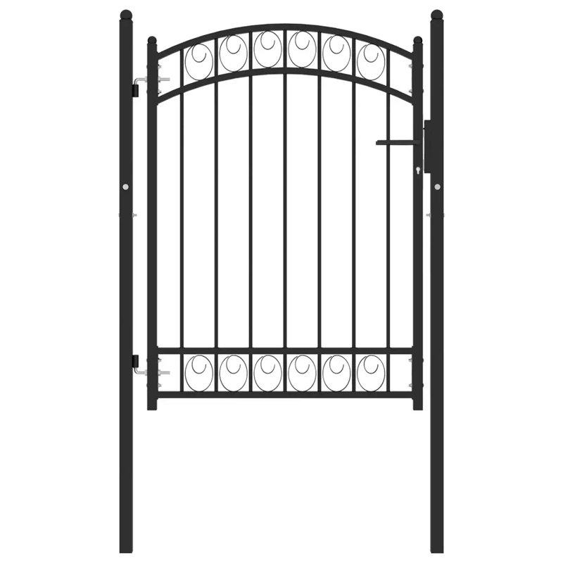 Nicut 259.08 cm W Gate Fencing, Black, 225cm H x 102cm W