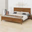 Structure de lit plateforme en bois robuste avec support de lattes en bois fiable