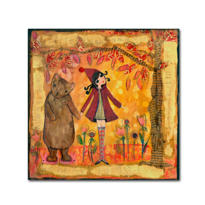 Berkley «Big Eyed Girl He Aided Her Get Back Home», reproduction sur toile tendue, H 14 po x l 14 po x P 2 po