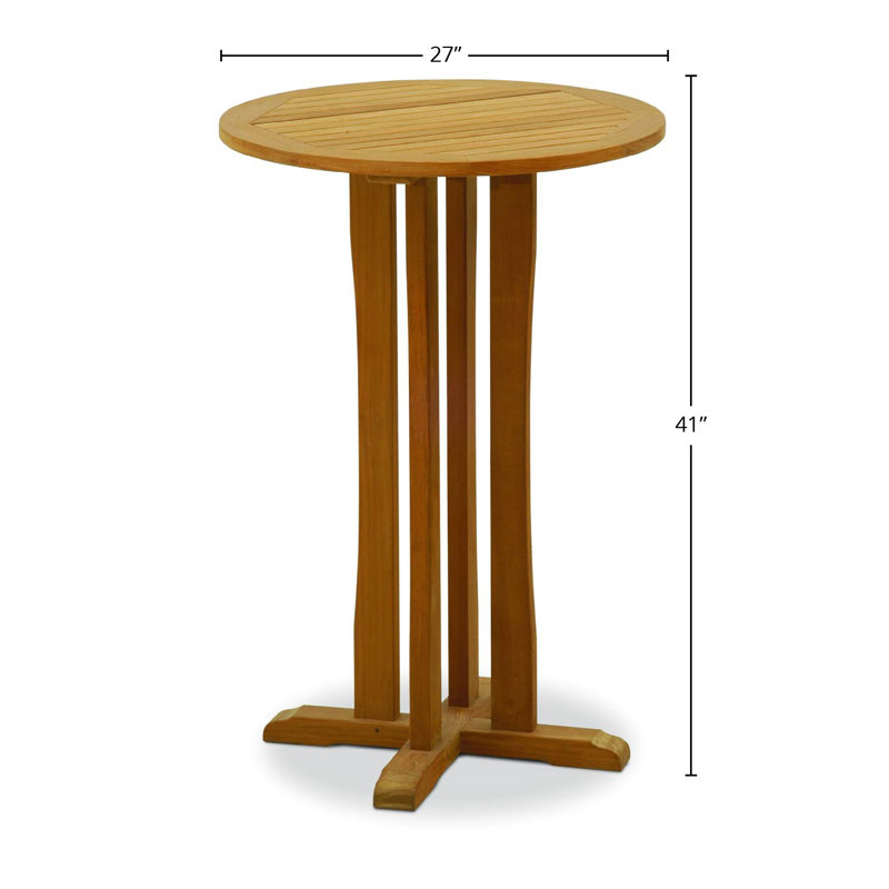 Table de balcon d'extérieur ronde 27 po Bina