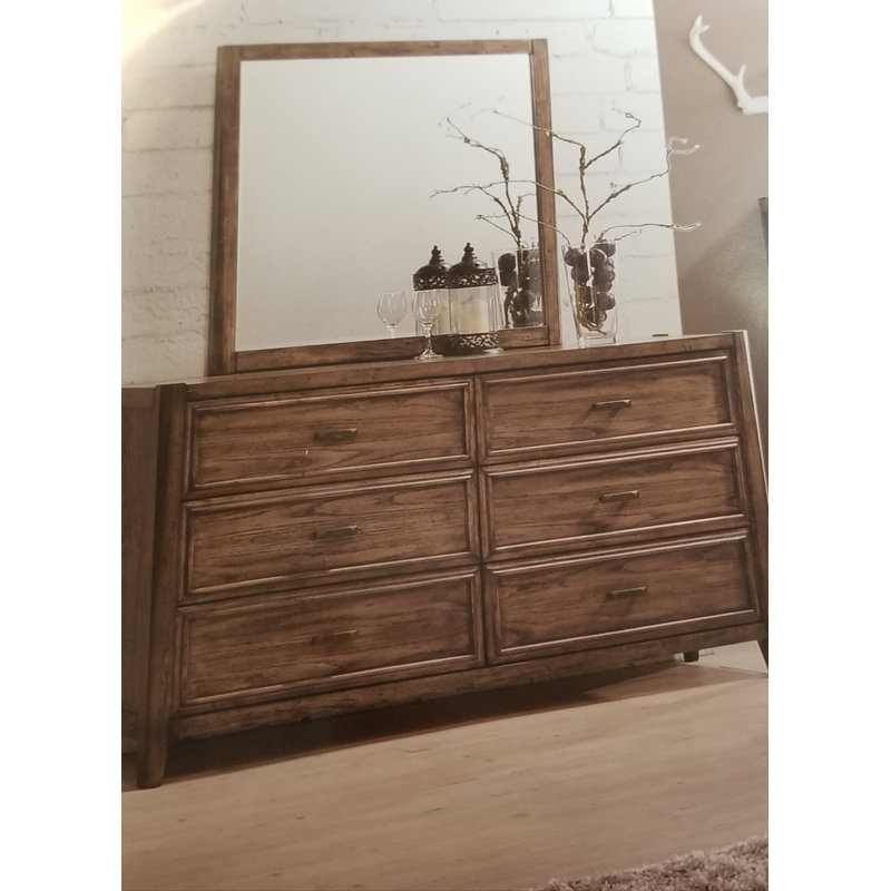 Miroir de commode rectangulaire biseauté Elysha