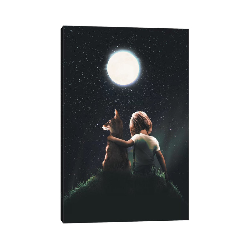 Fox Little Prince by Zenja Gammer - Wrapped Canvas Print, 20.32 cm H x 30.48 cm W