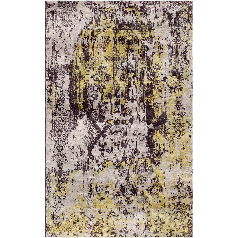 Tapis jaune / beige Culbreath, Rectangle 4 pi x 6 pi