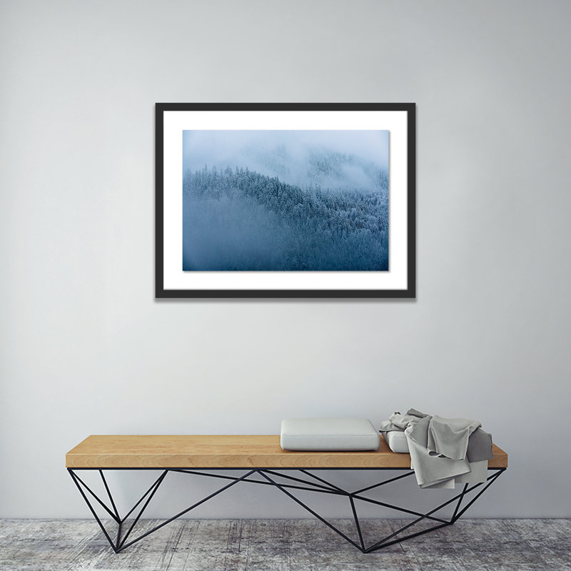 Winter Trees II Print by Michael Schauer, Black, 18" H x 24" W x 1.5" D