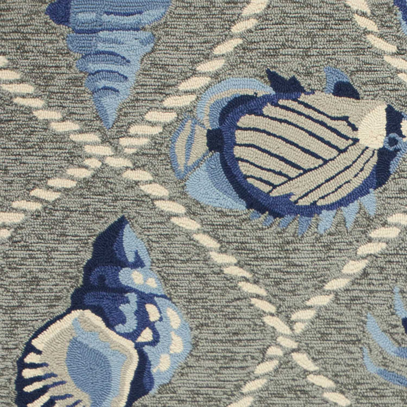 Tapis d'extérieur intérieur fait à la main 2 pi x 3 pi Stradley, Rond 7 pi 6 po