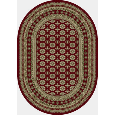 ANCIENT GARDEN 5.3X7.7 OV 57102-1293 RED/BEIGE