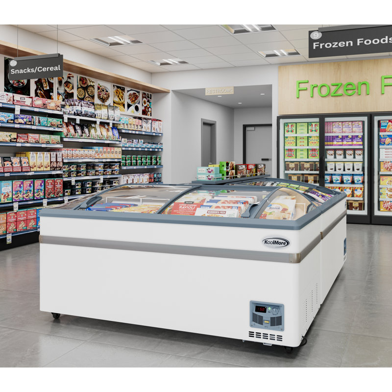 65 Inch Manual Defrost Island Chest Freezer 16 cu. ft. Capacity in White