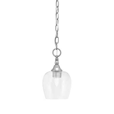 Chain Hung Mini Pendant With Glass
