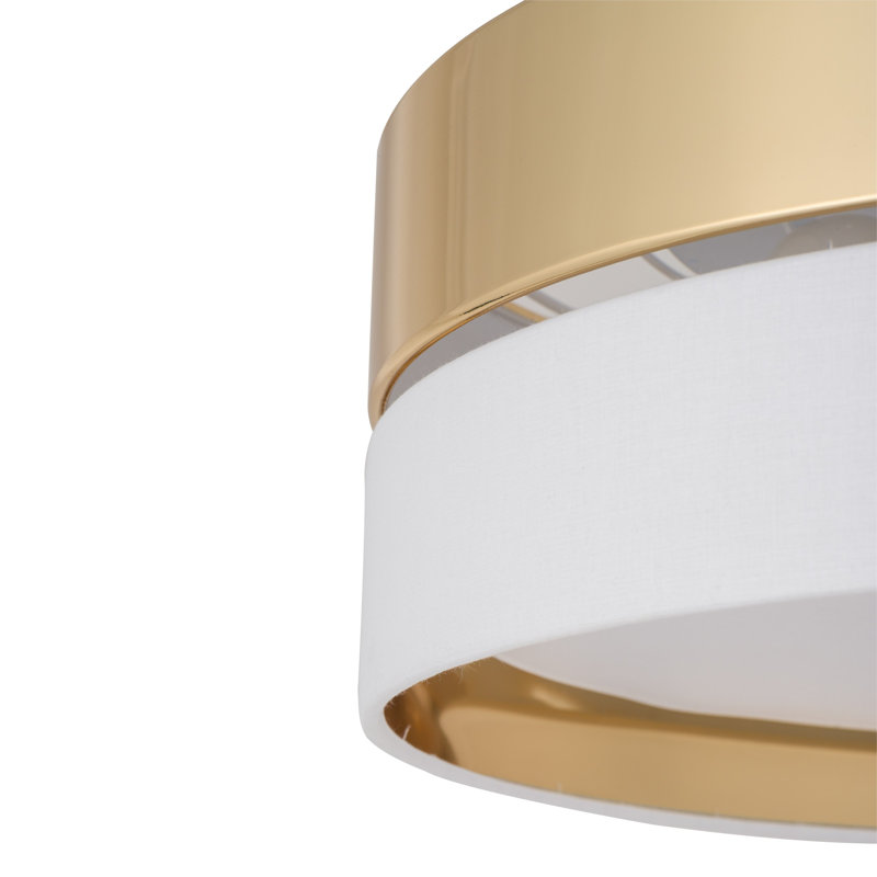 Hilton Flush Mount, 16cm H x 45cm W x 45cm D, White