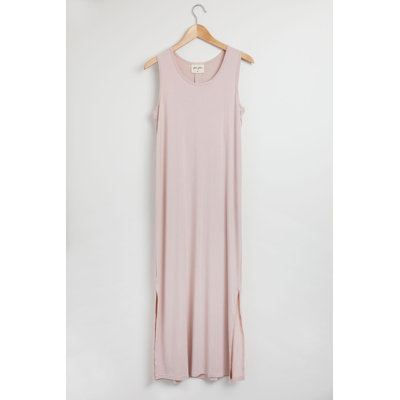 Women’s Sleeveless Drape Dress – Soft Rayon from Bamboo Lounge Dress with Pockets