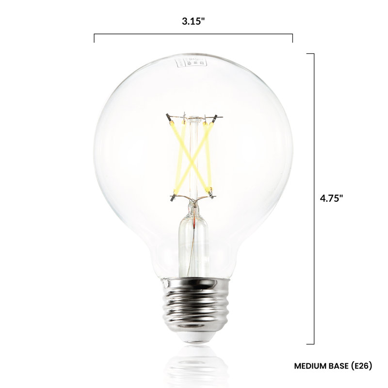 Niva G25 Clear LED Filament Bulb 2700K Dimmable Energy-Saver