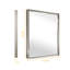 Miroir de salle de bain rectangulaire biseauté Lohoski avec cadre en aluminium mince-28401319-28401315