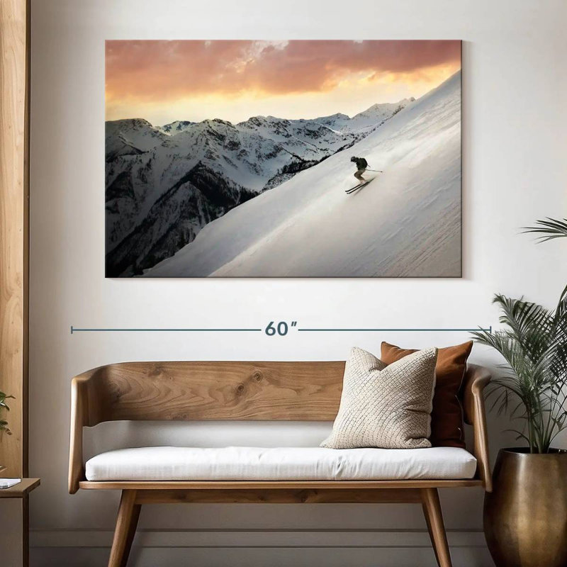 Sireci Skiing Alone, 34" H x 51" W