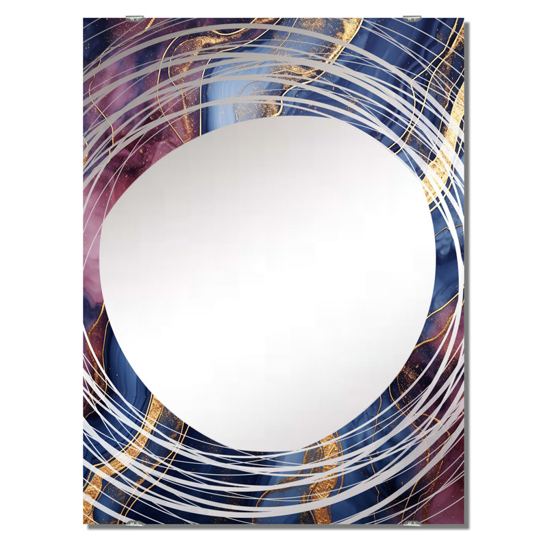 Seandrea - Miroir mural abstrait en marbre MIR137826, 40 po x 30 po