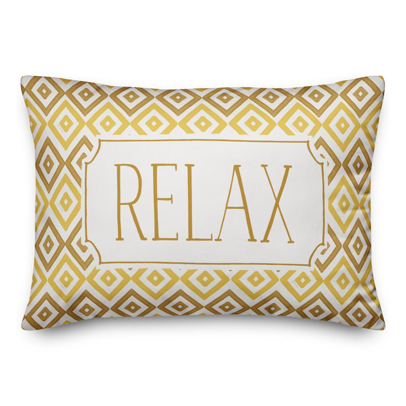 Housse de coussin et insert pour l'extérieur Relax Diamonds, Jaune