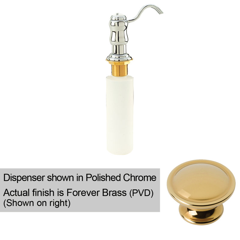 Chesterfield Soap or Lotion Dispenser, Forever Brass (PVD)