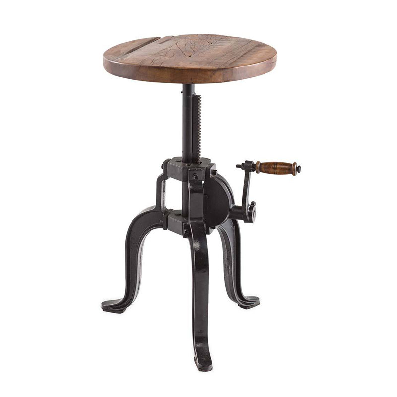 Table à manivelle réglable en bois récupéré Allegheny