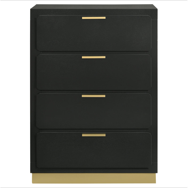 Commode 4 tiroirs Sophia, Noir