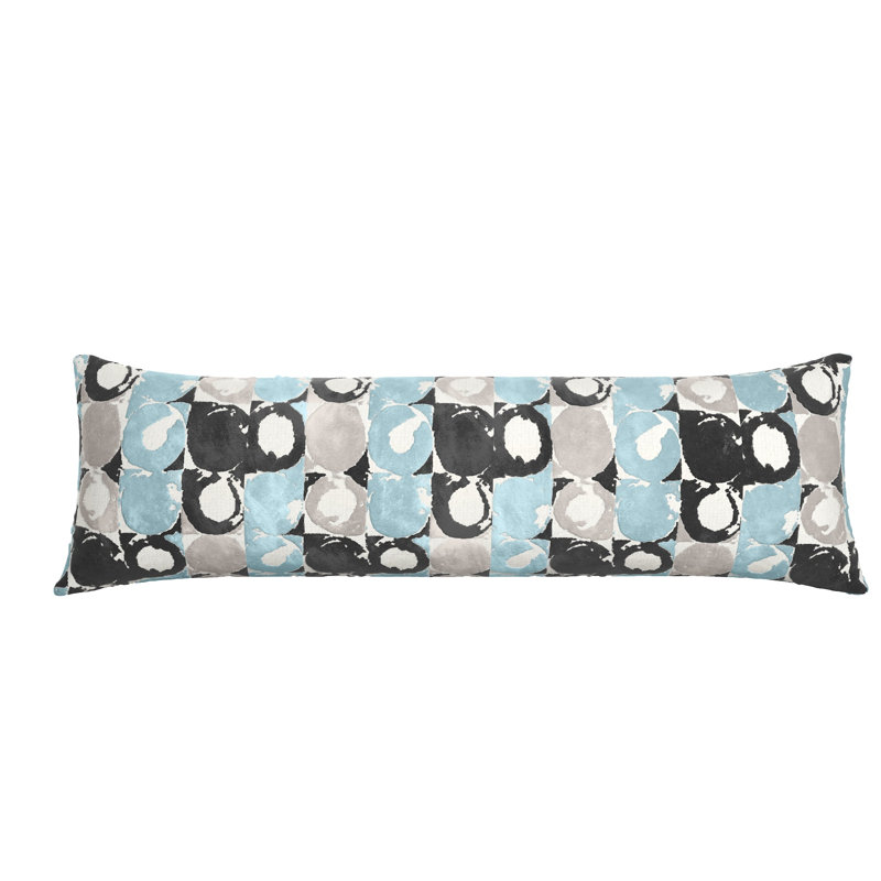 Coussin Birstall, Bleu géométrique, H 14 po x l 36 po