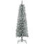 HOMCOM 6Ft Artificial Pencil Christmas Tree With 329 Snow Flocked Tips