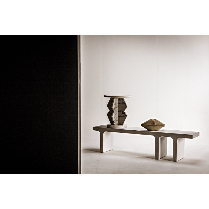 Kir Solid Wood Dining Bench, Black
