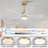 52 Inch Ceiling Fans with Lights and Remote Control, Wood Ceiling Fan for Patios Bedroom, Outdoor Gold Ceiling Fan with Lights, Noiseless DC Motor, Dimmable LED, 5 Solid Wood Blades-1847075486-1847075472