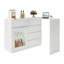 Bureau en L avec tiroirs, bureau d'ordinateur pivotant à 360 ° avec rangement, bureau de coin