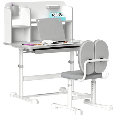 Ensemble de bureau et de chaise à hauteur réglable pour enfants avec support de lecture
