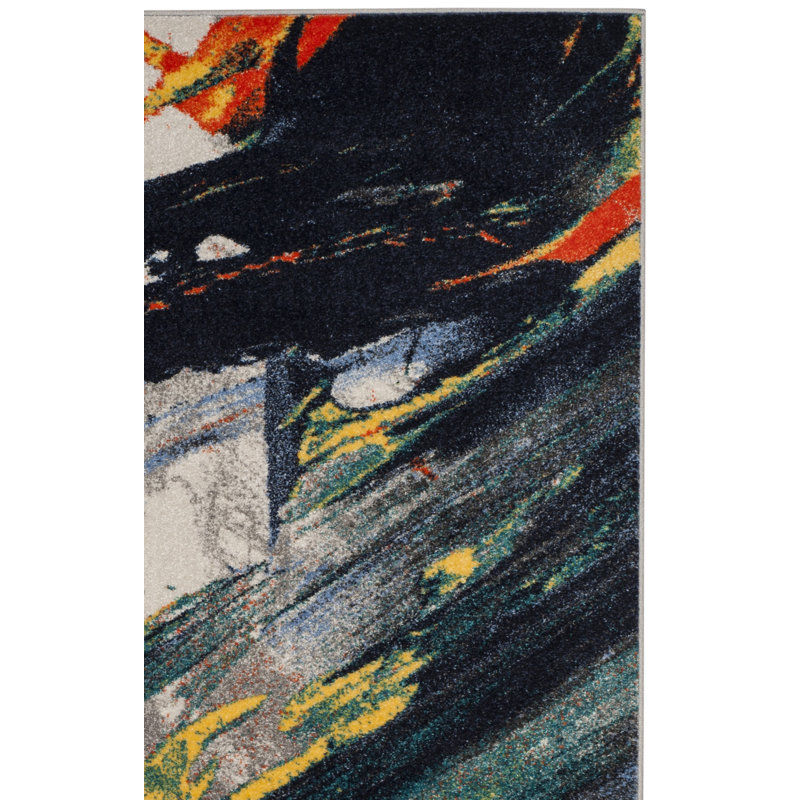 Orean Performance Abstract Rug, Rectangle 4' x 6'