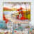 Toile naturelle avec cadre flottant